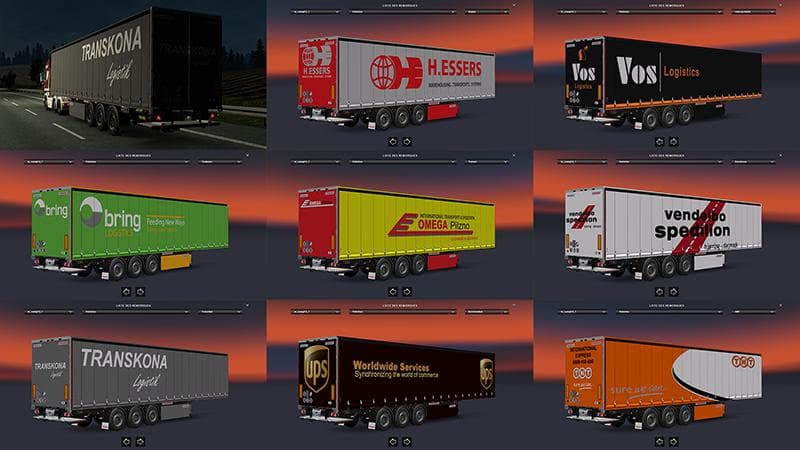 PACK FRUEHAUF MAXISPEED V2 – Trailers mod for Euro Truck Simulator 2