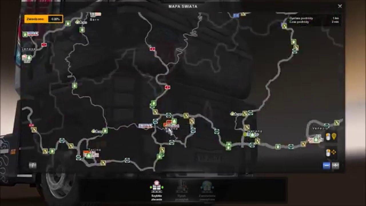 HUGE MAP ZOOM 1.22.X – Maps mod for Euro Truck Simulator 2