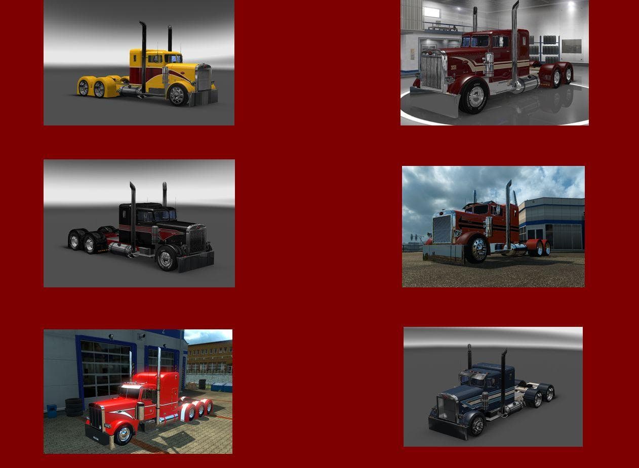 PETERBILT 351/379 BIG SKIN PACK 1.22 - ETS2 mods download – skins screenshot 2