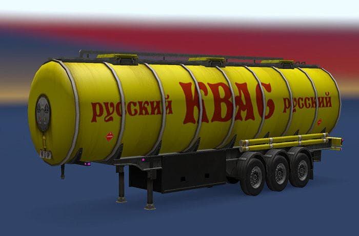 RUSSIAN KVAS TRAILER 1.22 – Trailers mod for Euro Truck Simulator 2