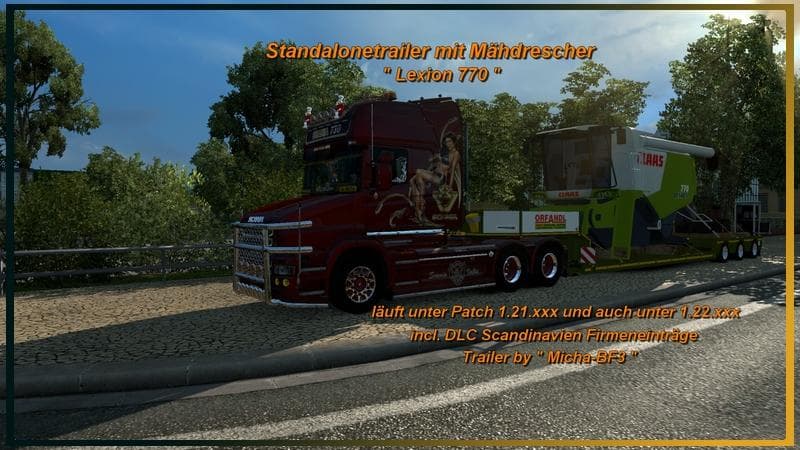 TRAILER LEXION 770 1.22.X – Trailers mod for Euro Truck Simulator 2