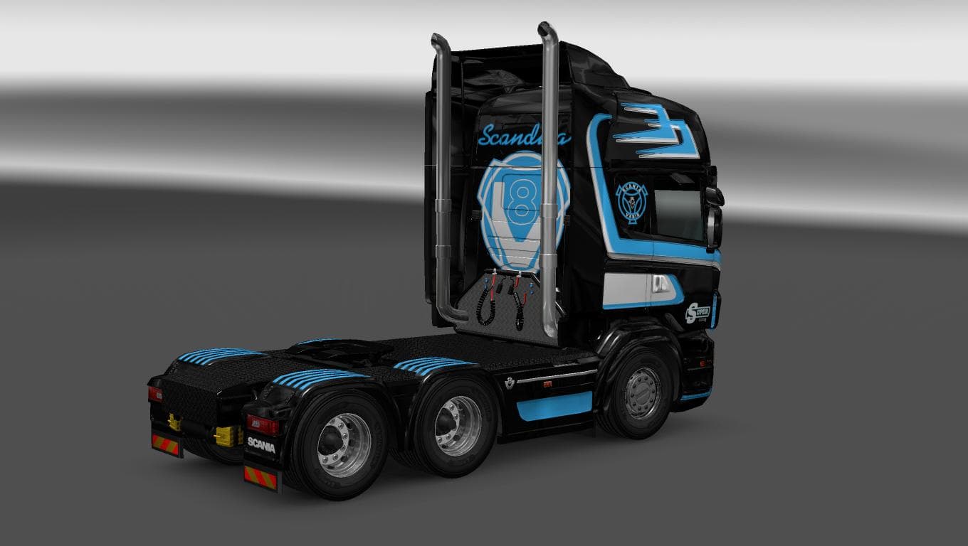 SCANIA RS RJL D&G TRANSPORT SKIN 1.22 - ETS2 mods download – skins screenshot 2