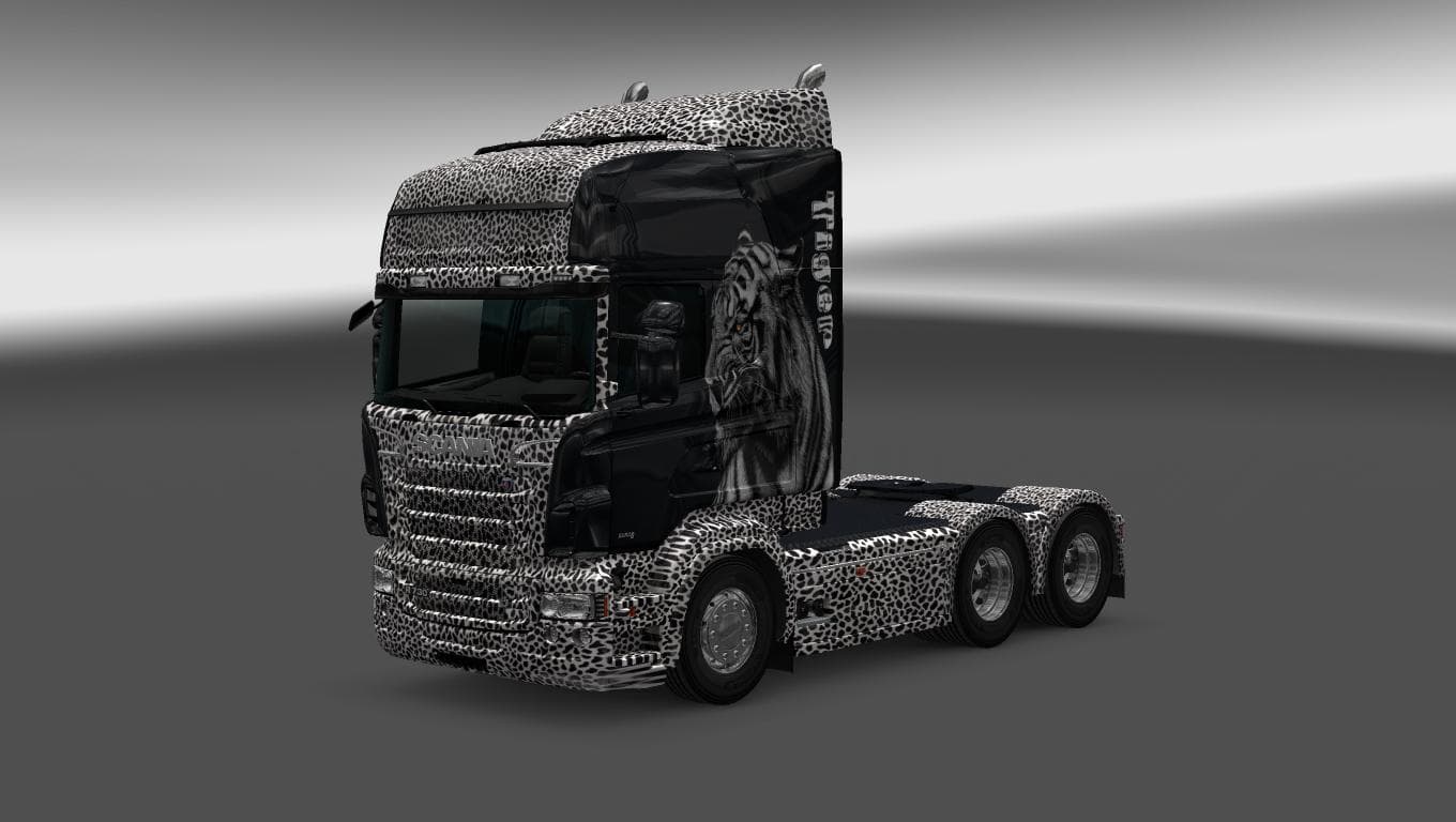 SCANIA RS RJL TIGER & LEOPARD SKIN 1.22 - ETS2 mods download – skins screenshot 2