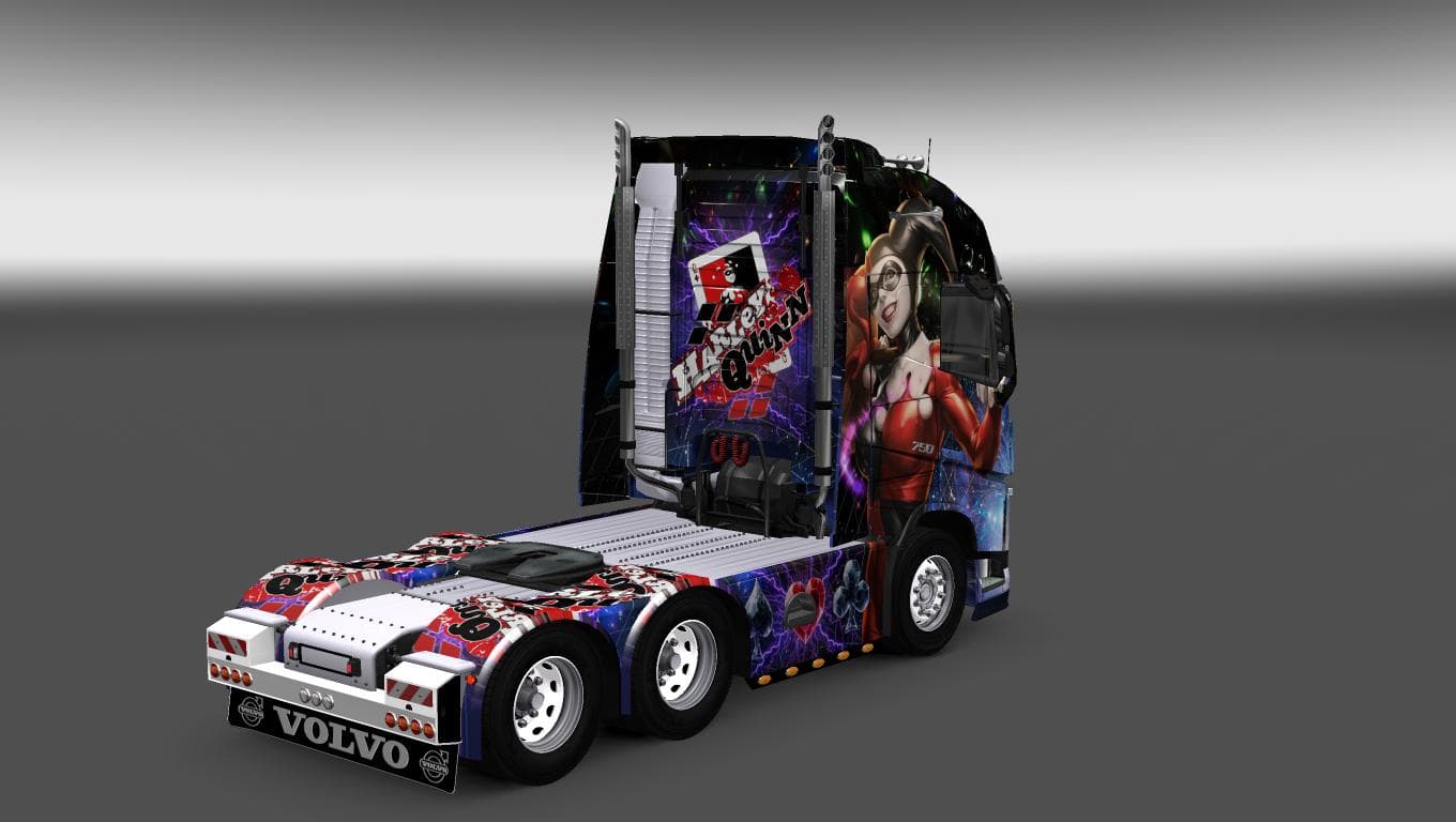 SKIN HARLEY QUINN FOR ALL TRUCKS 1.22 - ETS2 mods download – skins screenshot 2