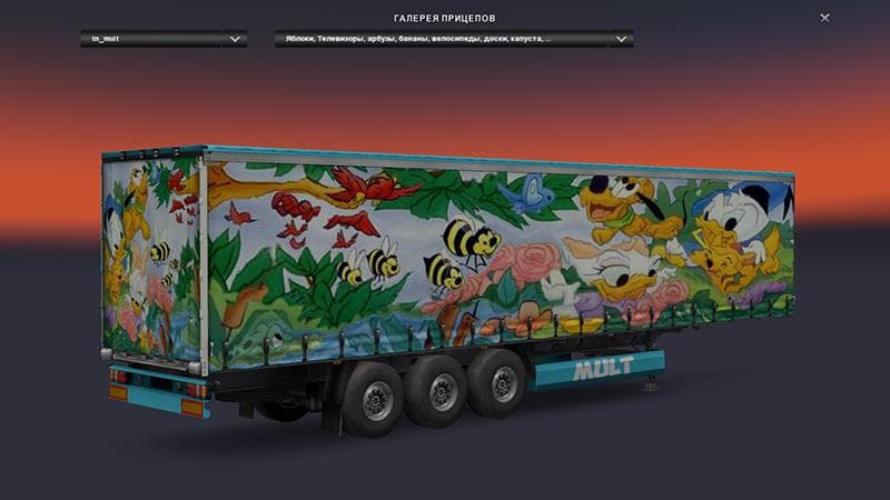 DISNEY TRAILER PACK 1.22.X - ETS2 mods download – trailers screenshot 2