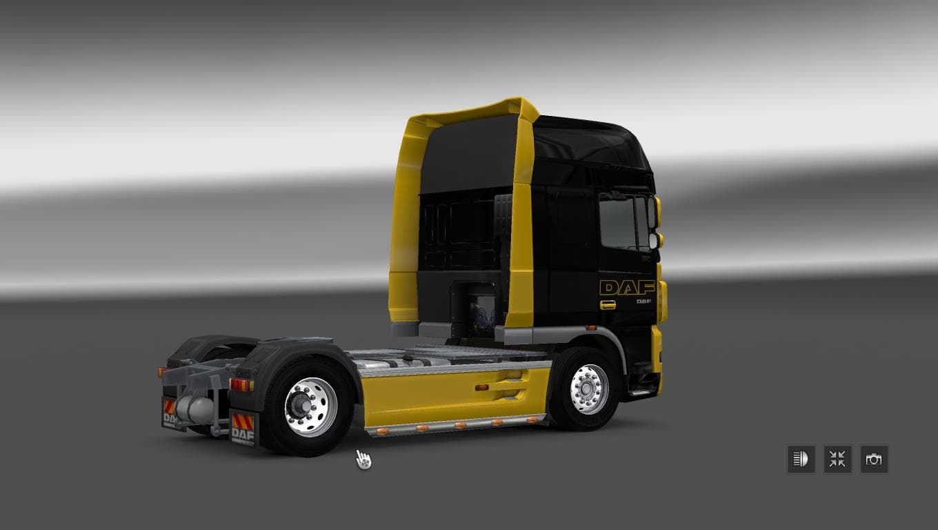 DAF XF BLACK AND YELLOW SKIN - ETS2 mods download – skins screenshot 2
