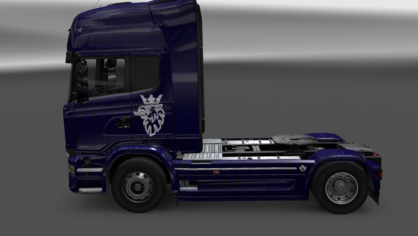SCANIA STREAMLINE BLUE CARBON SKIN – Skins mod for Euro Truck Simulator 2