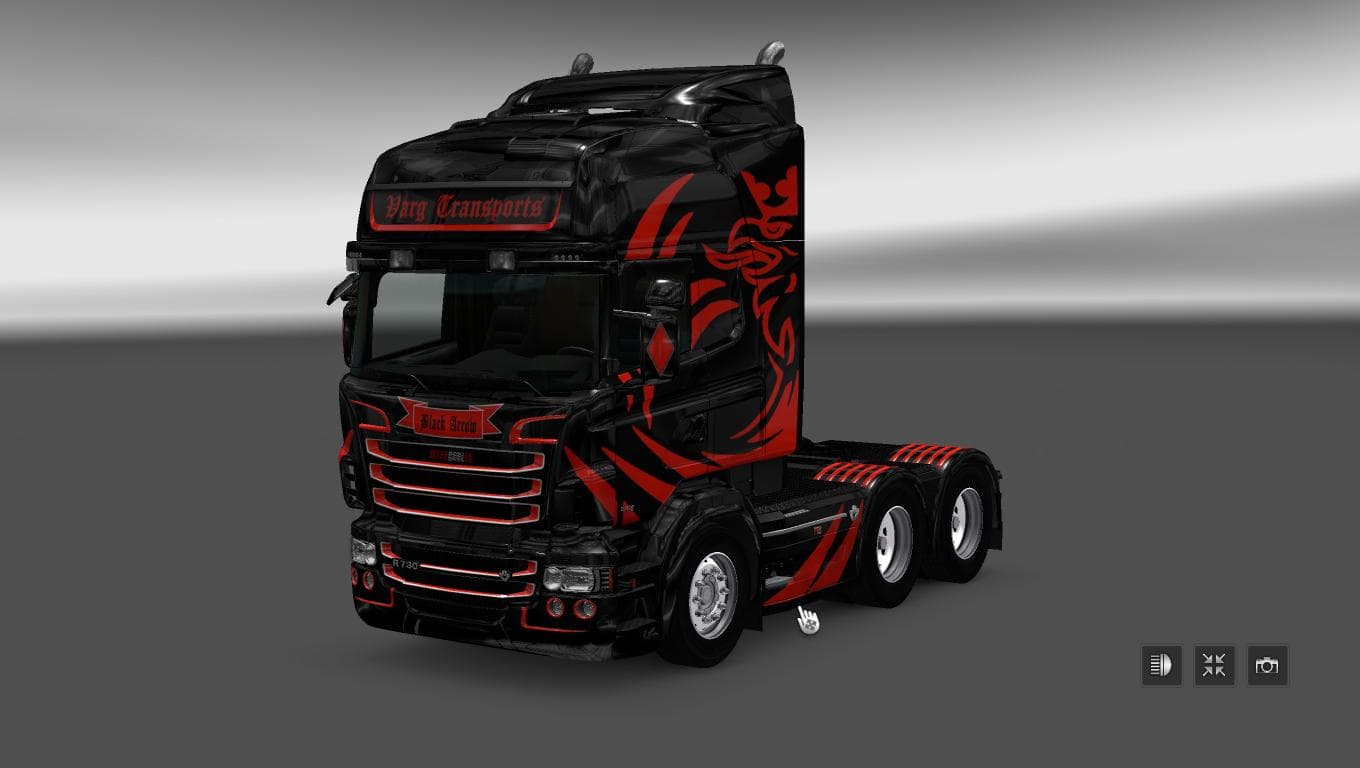SCANIA RS RJL BLACK ARROW SKIN – Skins mod for Euro Truck Simulator 2