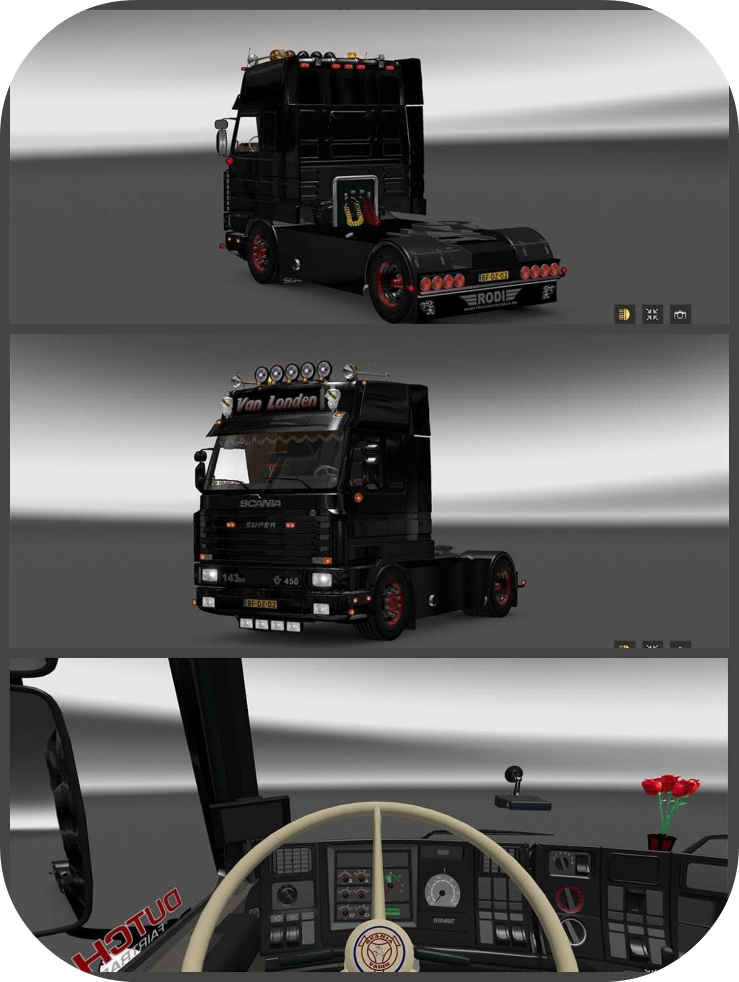 SCANIA 143M VAN LONDEN + V8 SOUND + TRAILER – Trailers mod for Euro Truck Simulator 2