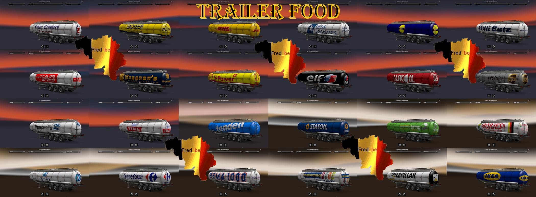 TRAILER PACK CISTERN (REPLACES) 1.22.X – Trailers mod for Euro Truck Simulator 2
