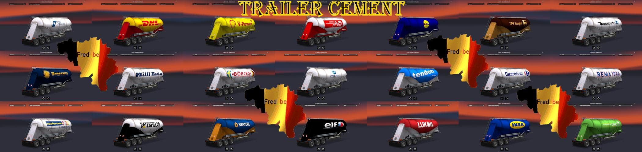 TRAILER PACK CISTERN (STANDALONE) 1.22.X – Trailers mod for Euro Truck Simulator 2