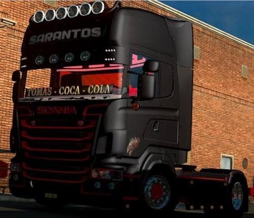 SCANIA SARANTOS COCA COLA 1.22 – Skins mod for Euro Truck Simulator 2
