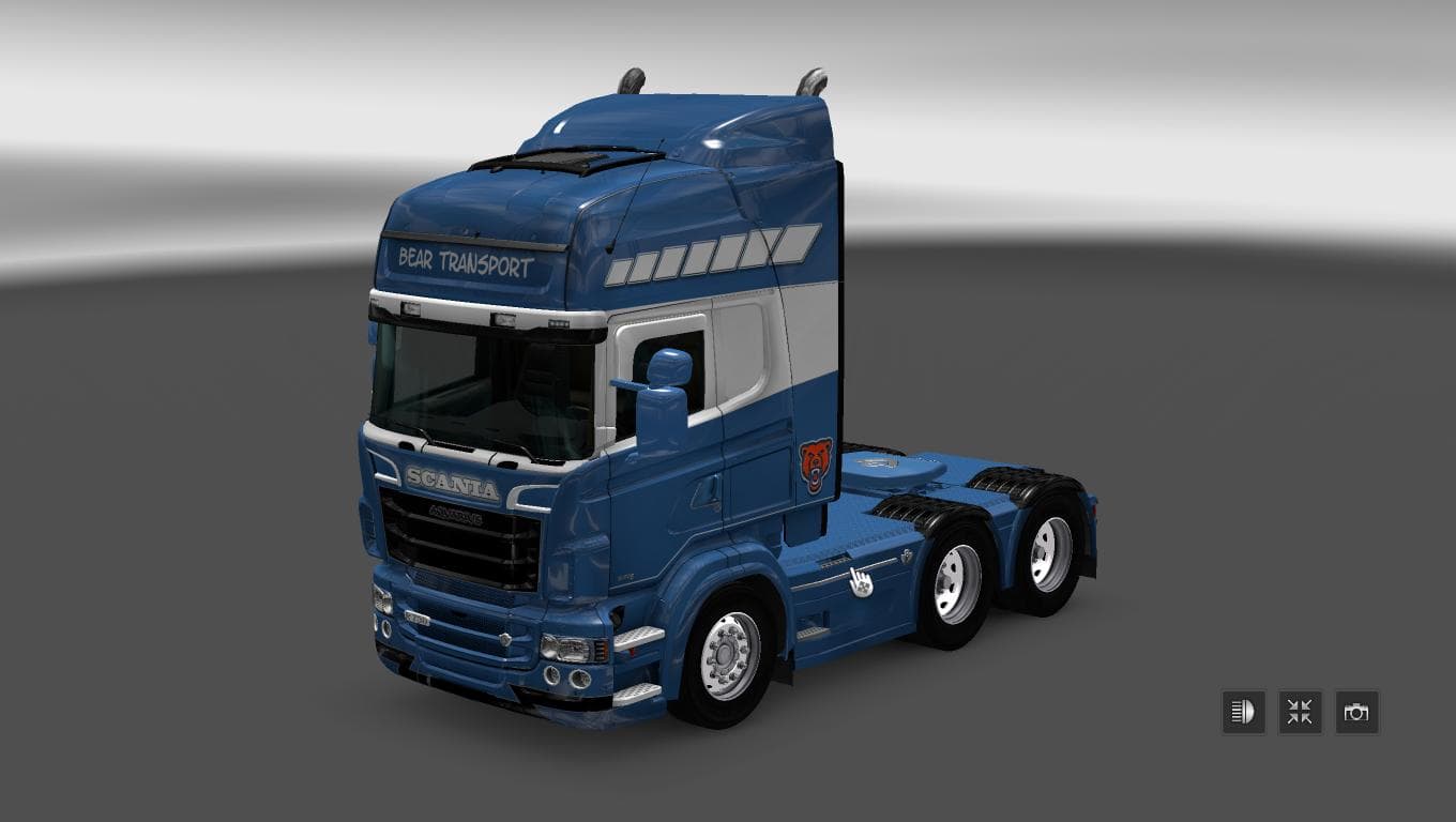 SCANIA RS RJL BEAR TRANSPORT SKIN – Skins mod for Euro Truck Simulator 2