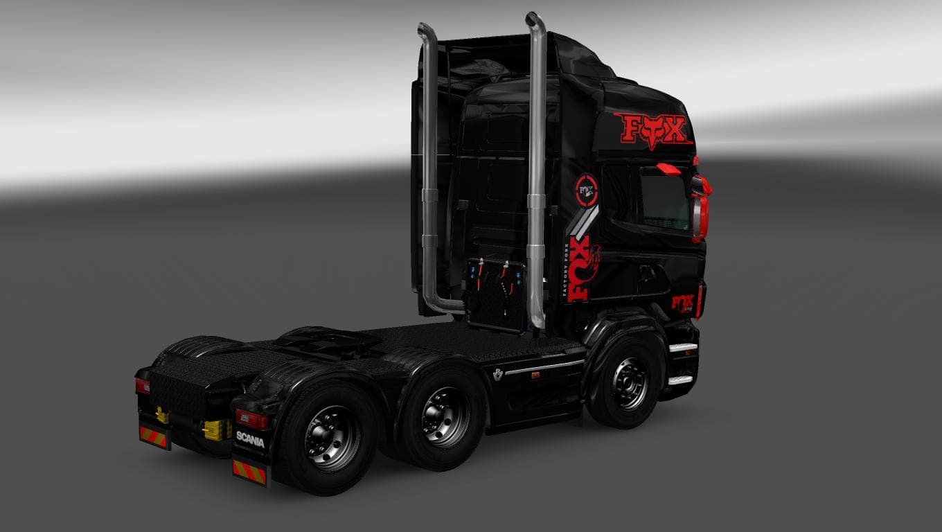 SCANIA RS RJL FOX RACING SKIN - ETS2 mods download – skins screenshot 2