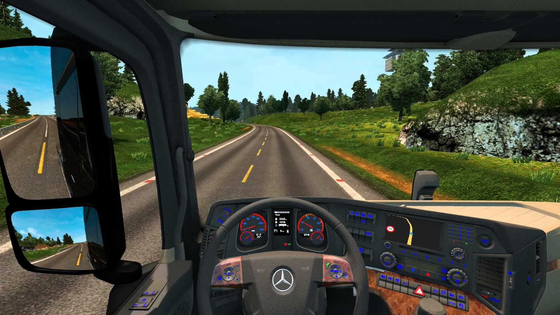 MERCEDES BENZ MP4 RED BLUE COMBINED DASHBOARD – Parts mod for Euro Truck Simulator 2