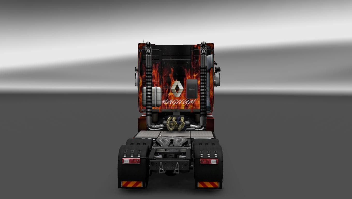 RENAULT MAGNUM FIRE SKIN - ETS2 mods download – skins screenshot 2