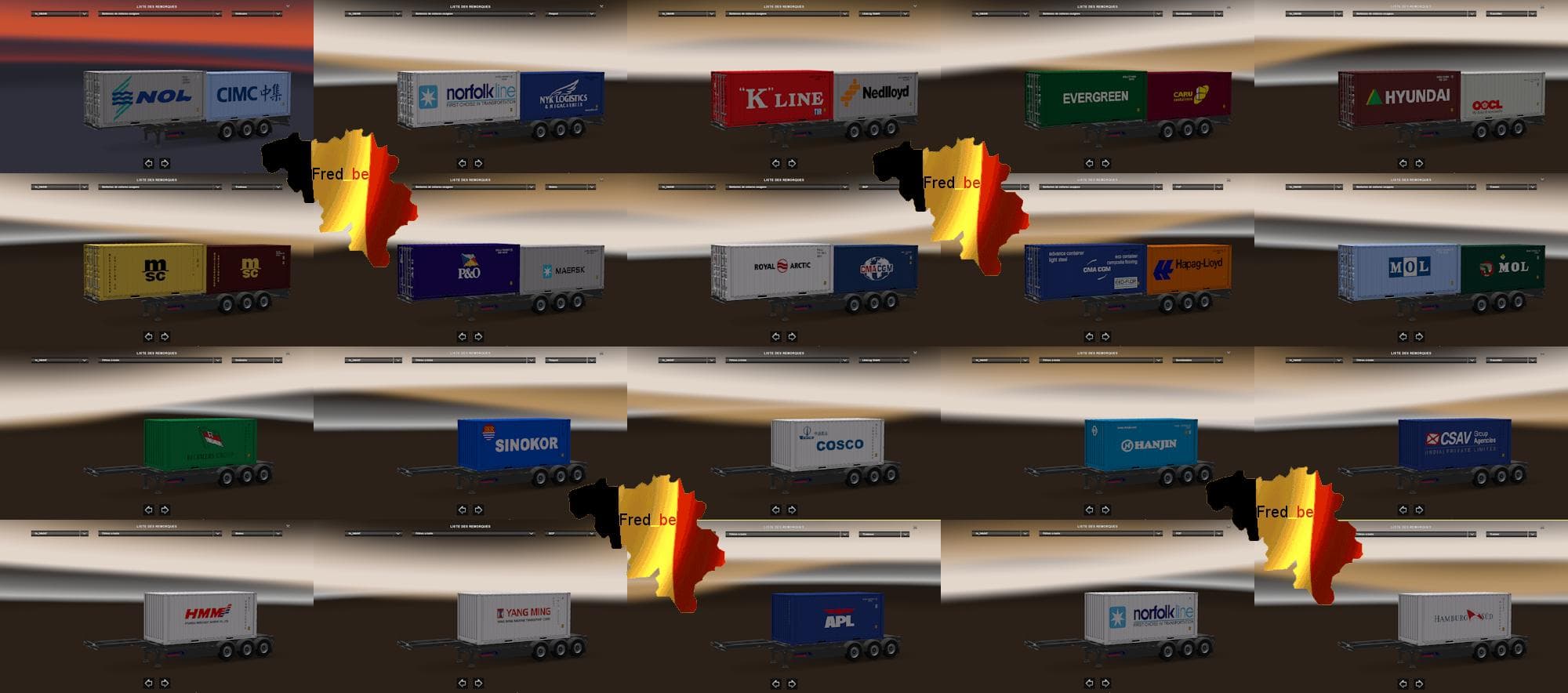 TRAILER PACK CONTAINER V1.22 – Trailers mod for Euro Truck Simulator 2