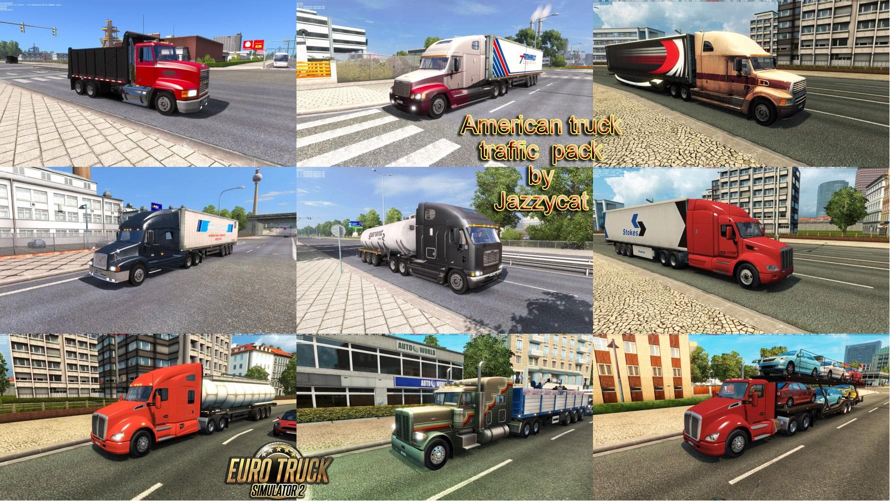 AMERICAN TRUCK TRAFFIC PACK BY JAZZYCAT V1.1 - ETS2 mods download – other screenshot 2