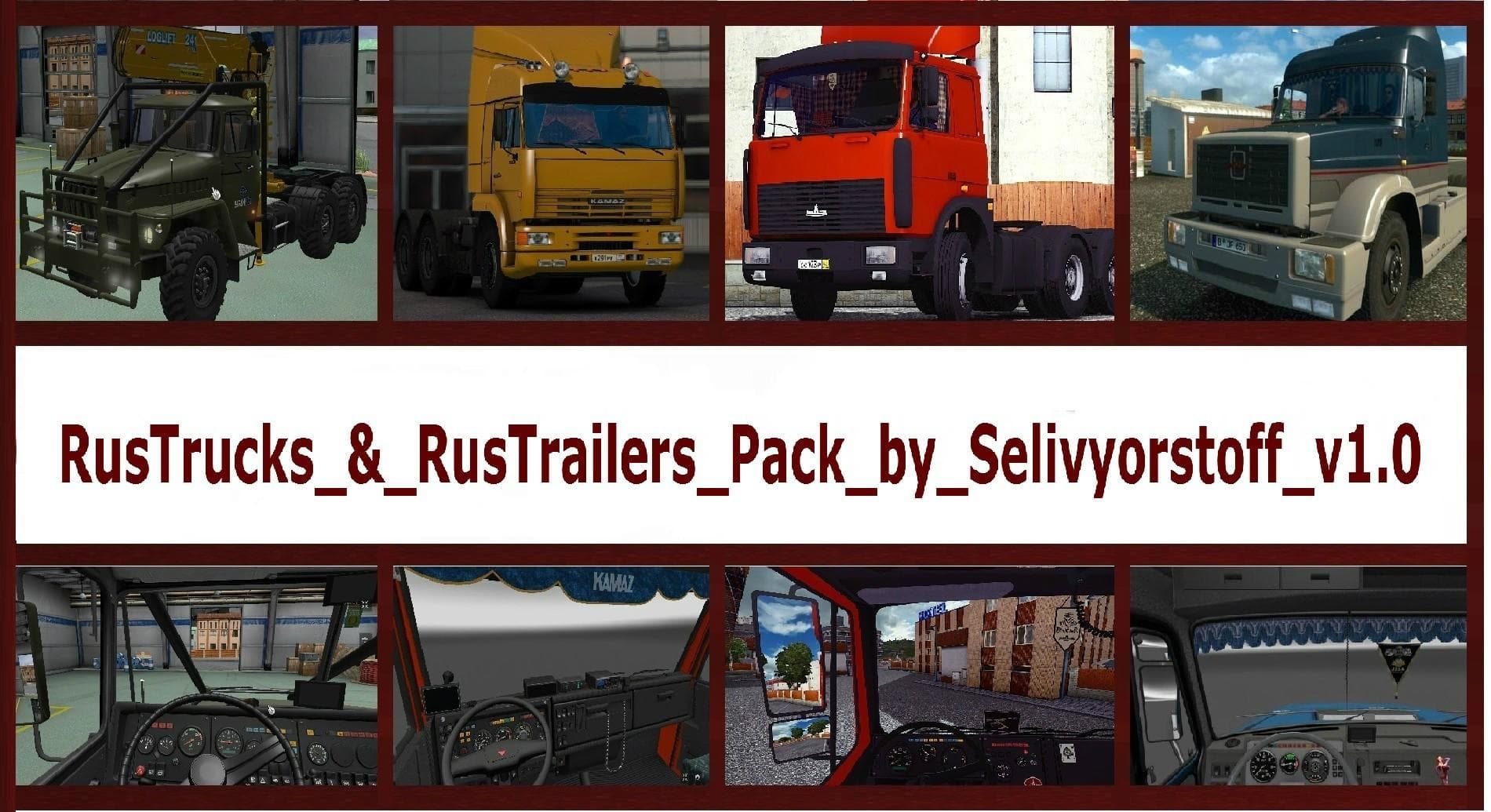 RUSSIAN TRUCK & TRAILERS PACK CORRECT LINK – Trucks mod for Euro Truck Simulator 2