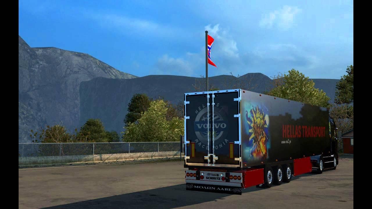 VOLVO FH16 520 HELLAS MACEDONIA SKIN & TRAILER – Skins mod for Euro Truck Simulator 2