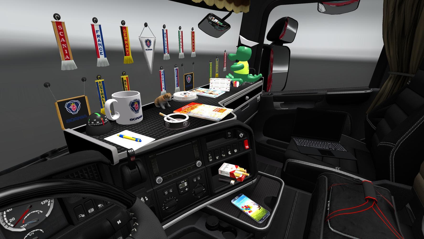 ADDONS FOR CABIN ACCESSORIES (UPDATED) V3.7 – Parts mod for Euro Truck Simulator 2