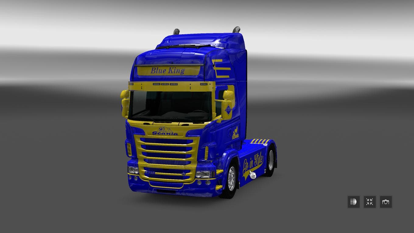 SCANIA RS RJL BLUE KING SKIN – Skins mod for Euro Truck Simulator 2