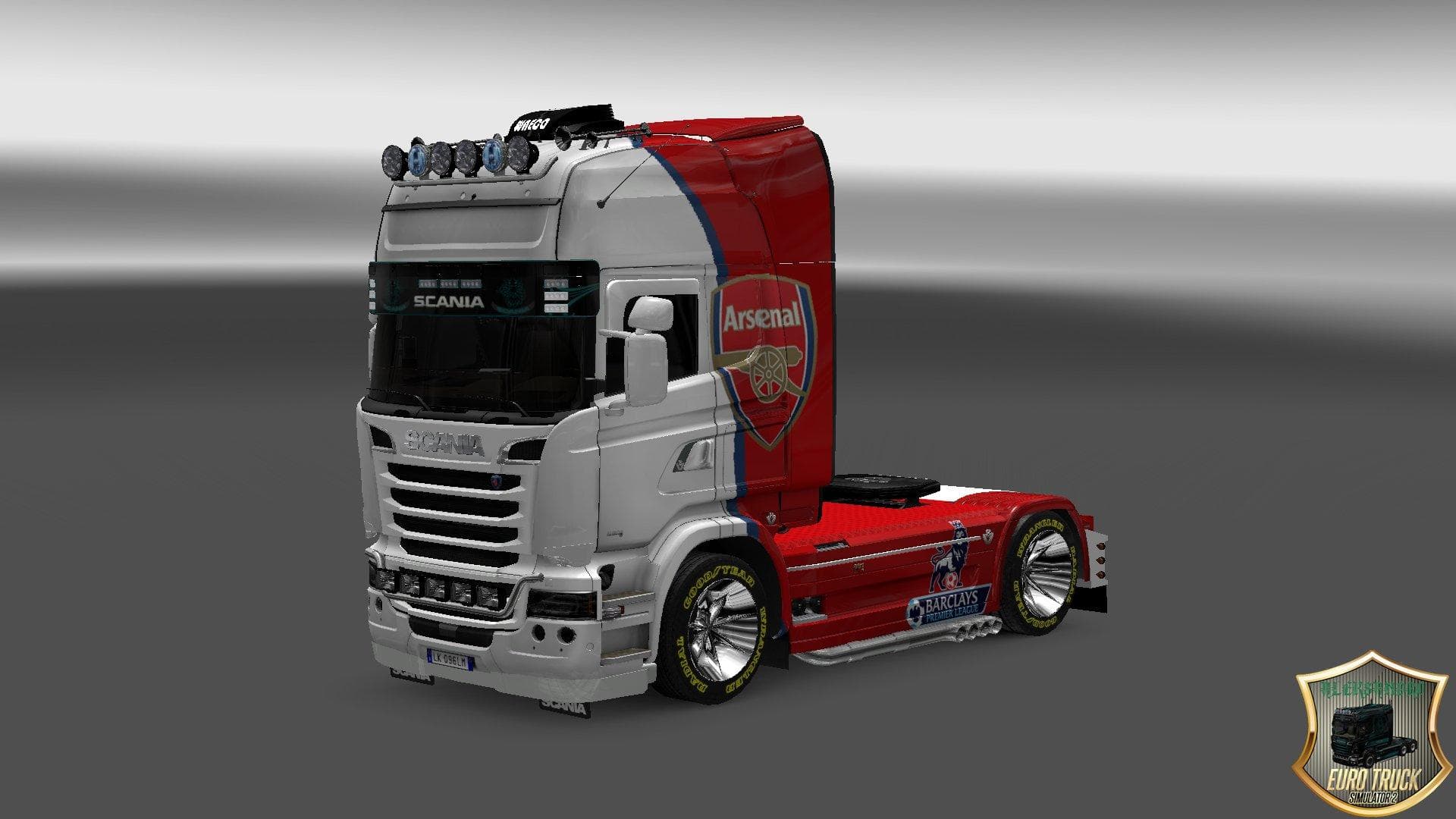 SCANIA STREAMLINE FC ARSENAL SKIN – Skins mod for Euro Truck Simulator 2