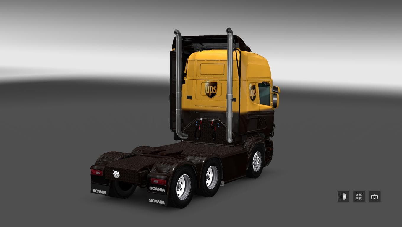 SCANIA RS RJL UPS SKIN - ETS2 mods download – skins screenshot 2