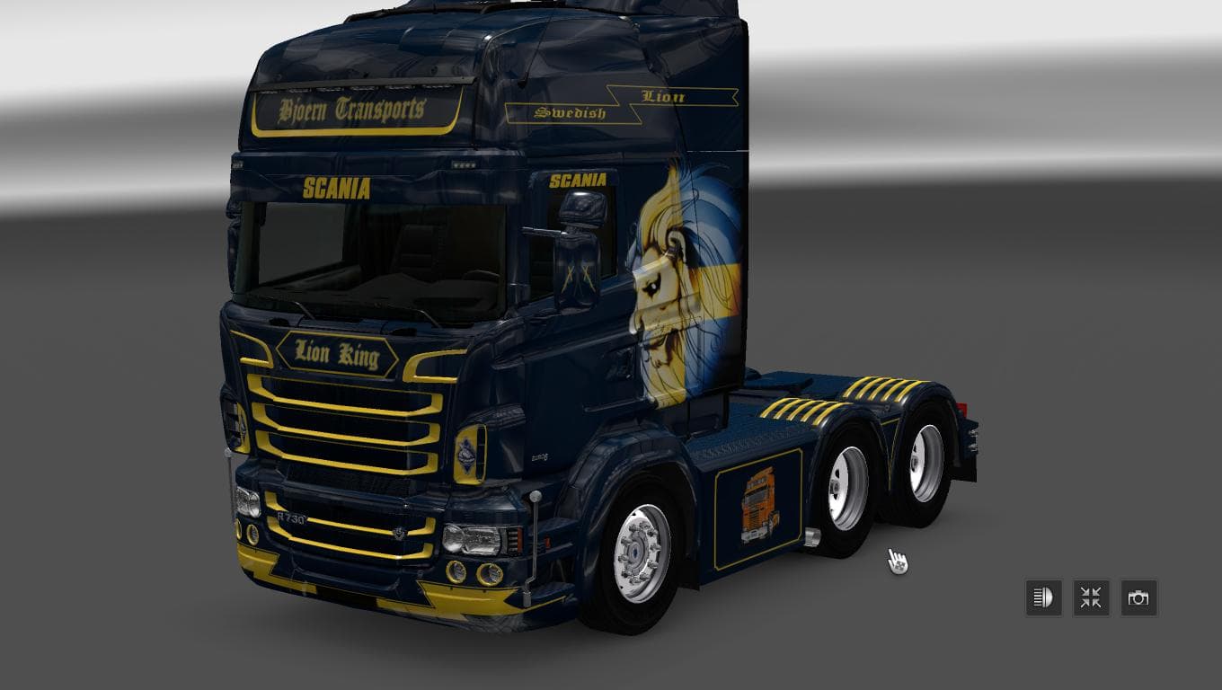 SCANIA RS RJL SWEDISH LION SKIN - ETS2 mods download – skins screenshot 2