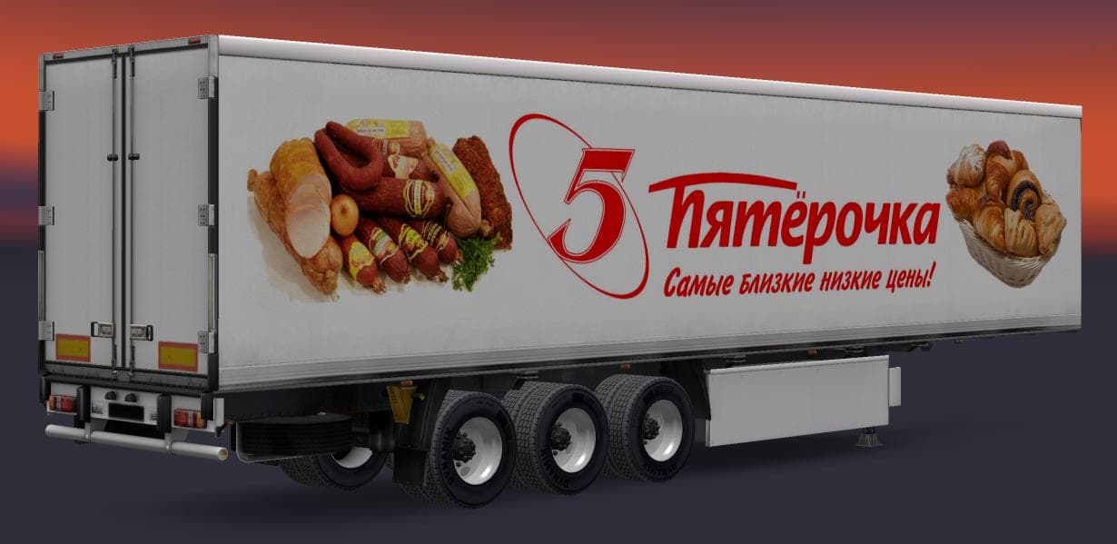 TRAILER PACK RUSSIAN FOOD COMPANY V3.0 – Trailers mod for Euro Truck Simulator 2