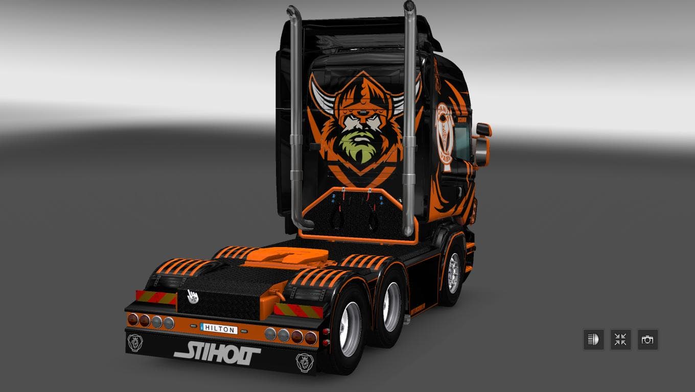 SCANIA RS RJL BLACK VIKING SKIN - ETS2 mods download – skins screenshot 2