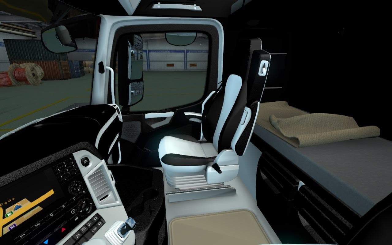 MERCEDES MP4 BLACK WIHITE INTERIOR 1.22 - ETS2 mods download – other screenshot 2