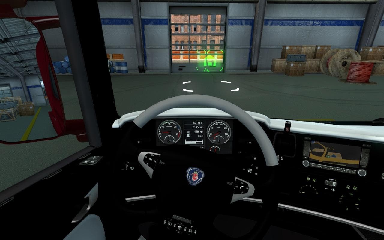 SCANIA R BLACK-WHITE INTERIOR 1.22.X – Other mod for Euro Truck Simulator 2