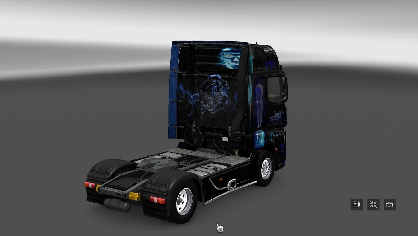 MERCEDES ACTROS MP4 BLUE MONSTER SKIN - ETS2 mods download – skins screenshot 2