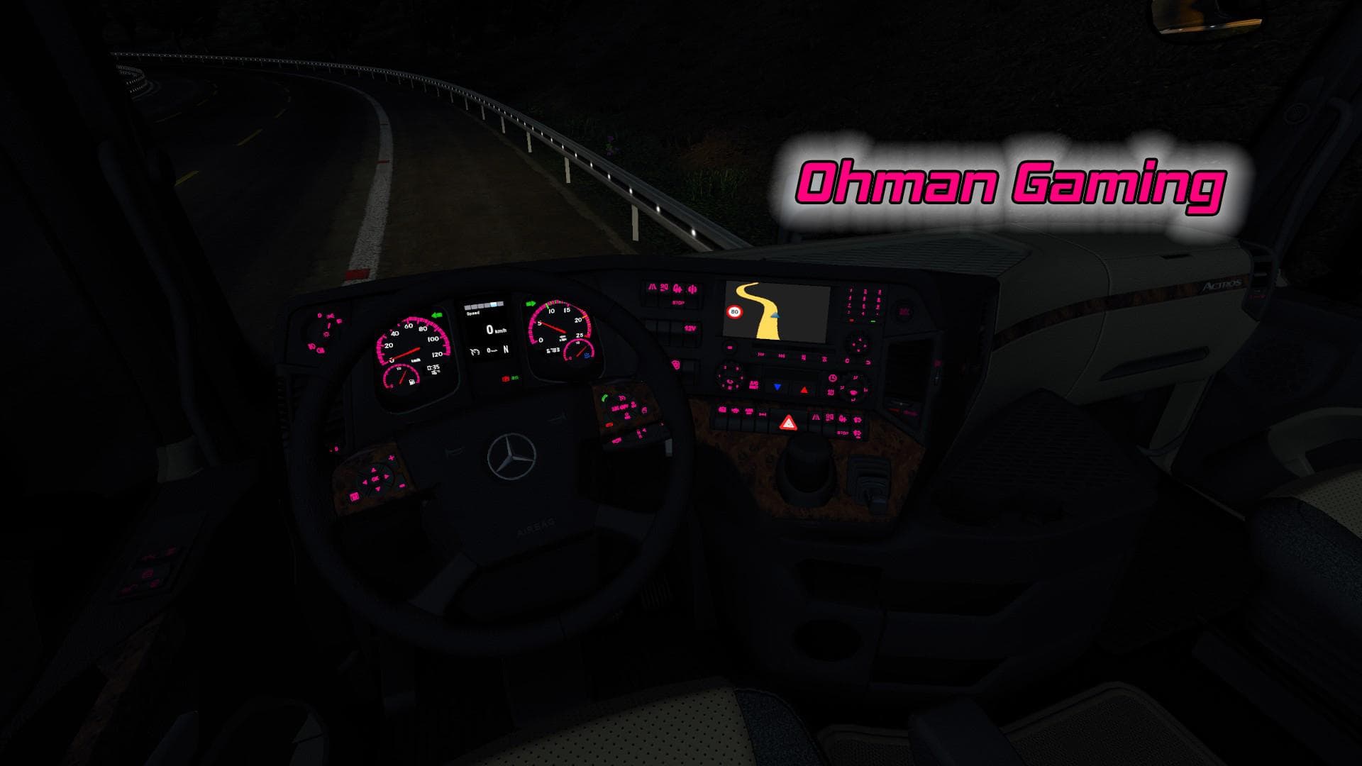 MERCEDES BENZ MP4 PINK DASHBOARD LIGHTS 1.22.X – Other mod for Euro Truck Simulator 2