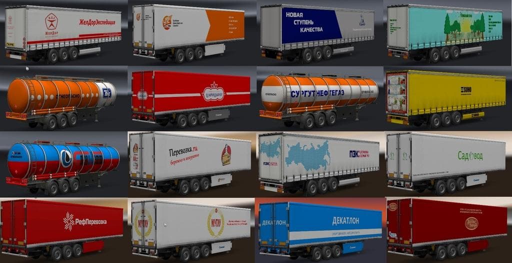 BIG RUSSIAN TRAILERS PACK – Trailers mod for Euro Truck Simulator 2