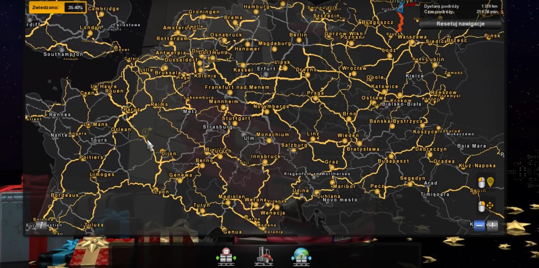 Polskie Nazwy Miast 1.8 (Vanilla+Promods+TSM+RusMap+ROS+OE+MHE+EAA+SR) – Maps mod for Euro Truck Simulator 2