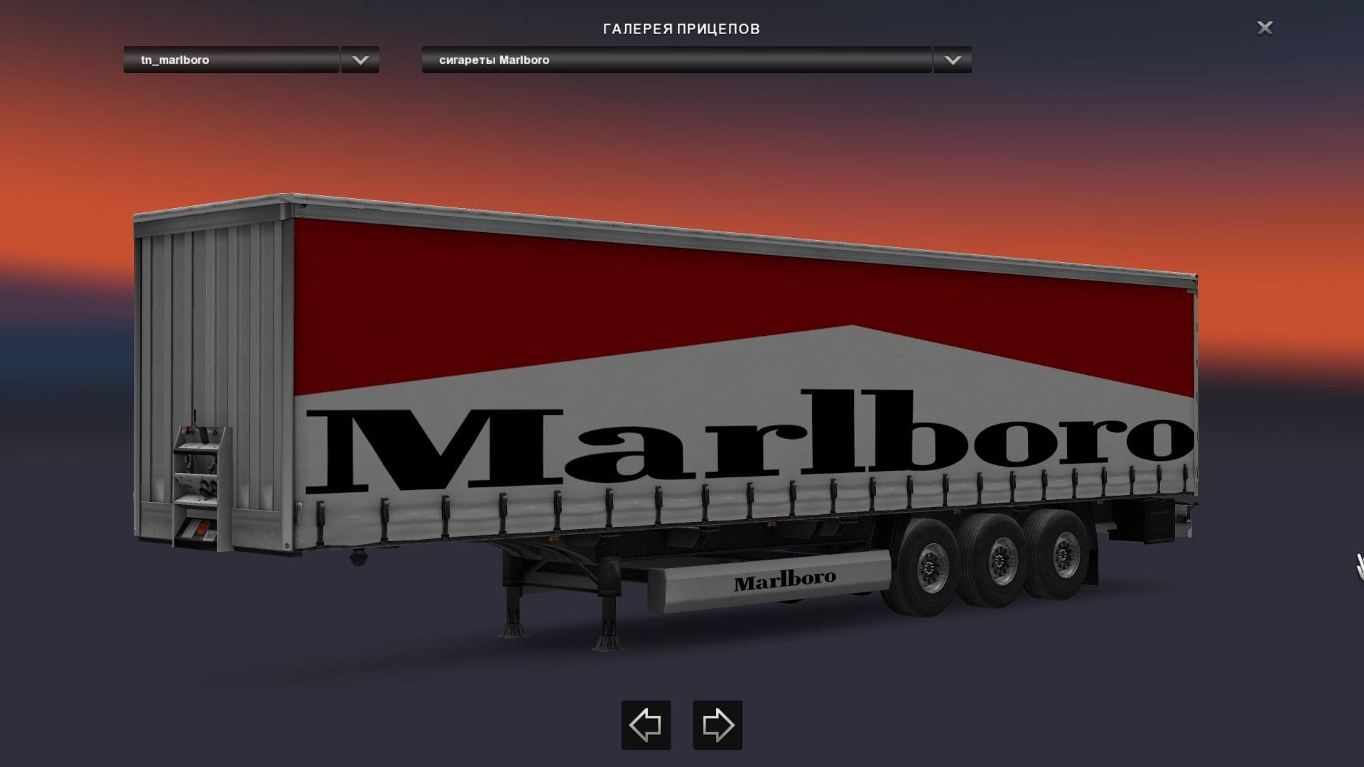 MARLBORO TRAILER – Trailers mod for Euro Truck Simulator 2