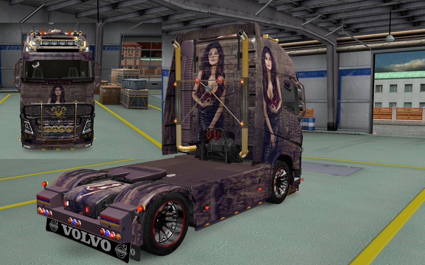 VOLVO FH 2013 GIRL SKIN - ETS2 mods download – skins screenshot 2