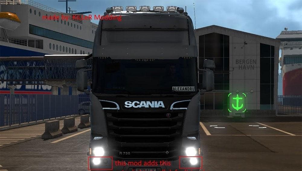 LIGHTS FOR SCS TRUCKS – Parts mod for Euro Truck Simulator 2