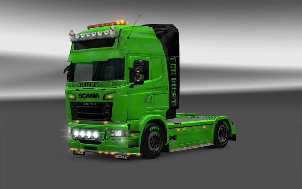 SCANIA RJL V1.5 HULK SKIN – Skins mod for Euro Truck Simulator 2