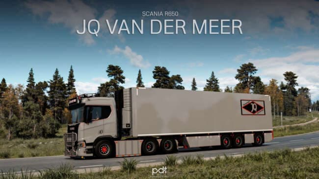 Scania R650 + Trailer "JQ van der Meer" v12 1.60 – Trailers mod for Euro Truck Simulator 2