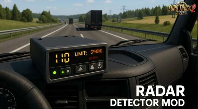 Radar Detector + Language Pack v1.60 – Parts mod for Euro Truck Simulator 2