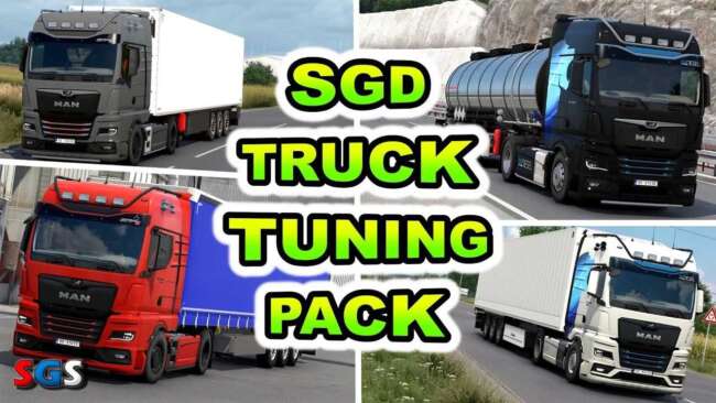 SGD Truck Tuning Pack v1.60 – Parts mod for Euro Truck Simulator 2