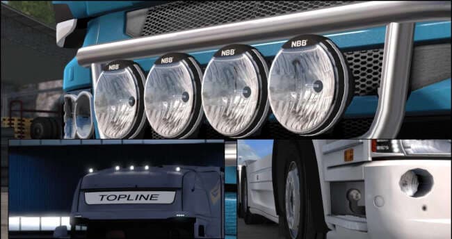 Light & Accessory Pack v1.60 – Parts mod for Euro Truck Simulator 2