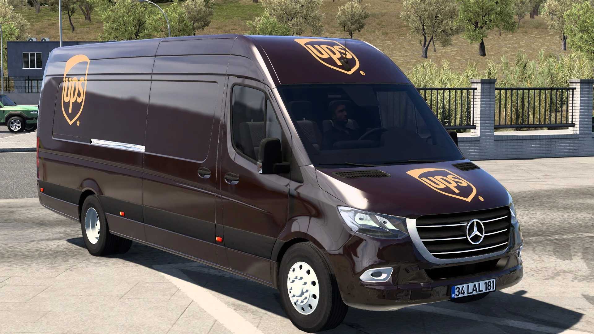 UPS MERCEDES-BENZ SPRINTER TRZPRO 10 07 2026 1.40 1.60 ATS - Euro Truck Simulator 2 Mods | American Truck Simulator Mods – Skins mod for Euro Truck Simulator 2