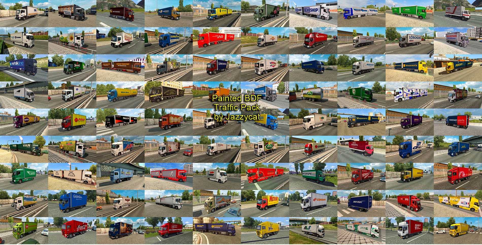 Painted BDF Traffic Pack by Jazzycat v15.6.13 ETS2 - Euro Truck Simulator 2 Mods | American Truck Simulator Mods – Other mod for Euro Truck Simulator 2