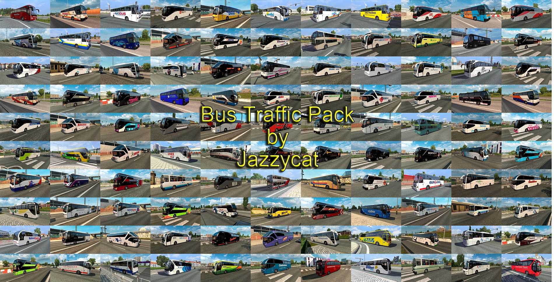 Bus Traffic Pack by Jazzycat v18.1.12 ETS2 - Euro Truck Simulator 2 Mods | American Truck Simulator Mods – Other mod for Euro Truck Simulator 2
