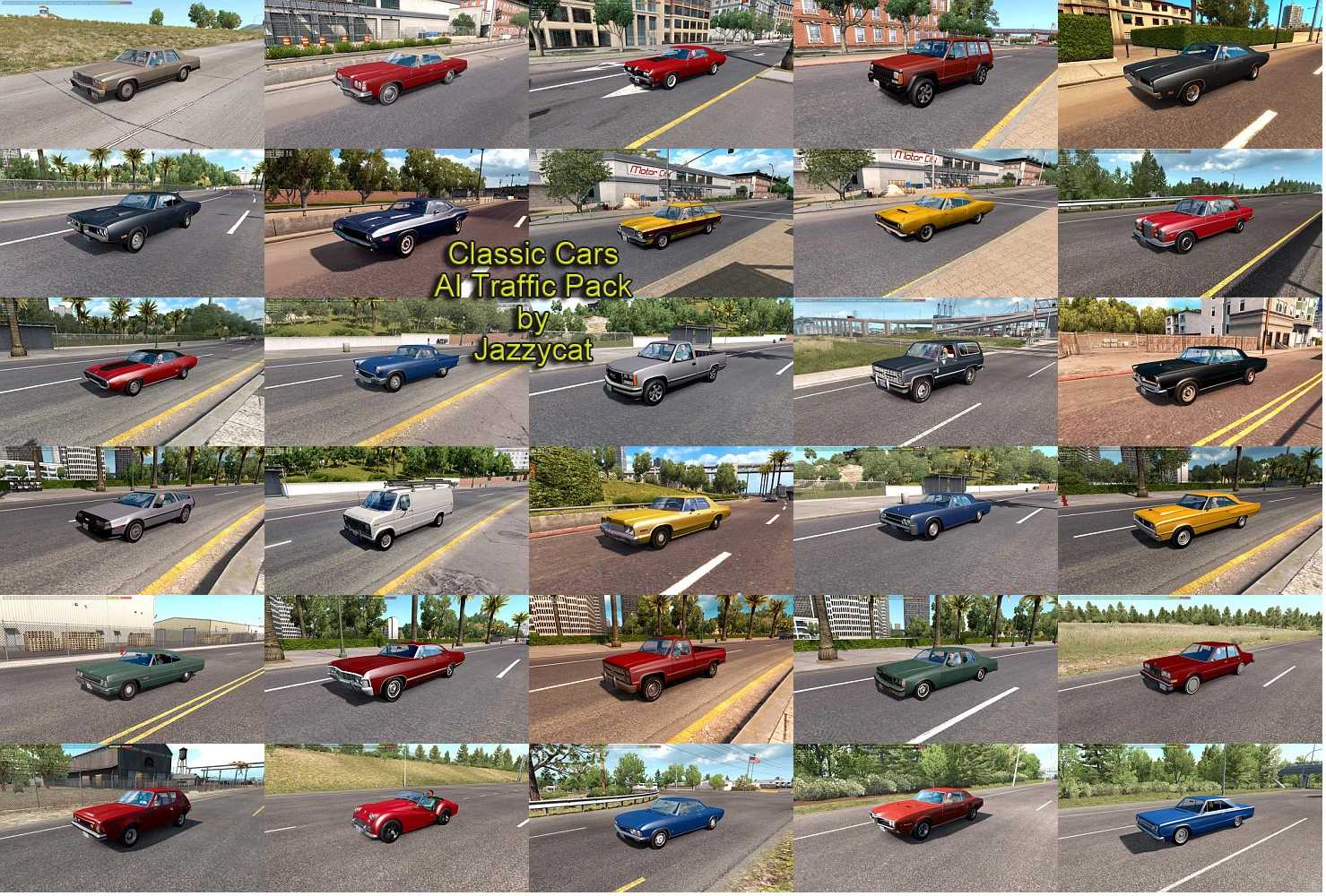 Classic Cars AI Traffic Pack by Jazzycat v9.0.13 ATS - Euro Truck Simulator 2 Mods | American Truck Simulator Mods – Other mod for Euro Truck Simulator 2
