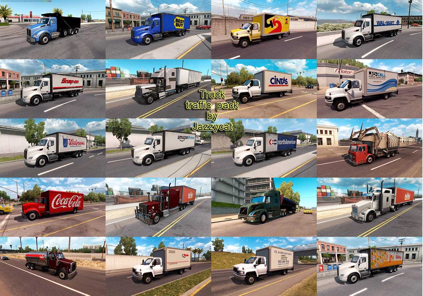 Truck Traffic Pack by Jazzycat v3.5.13 ATS - Euro Truck Simulator 2 Mods | American Truck Simulator Mods – Other mod for Euro Truck Simulator 2